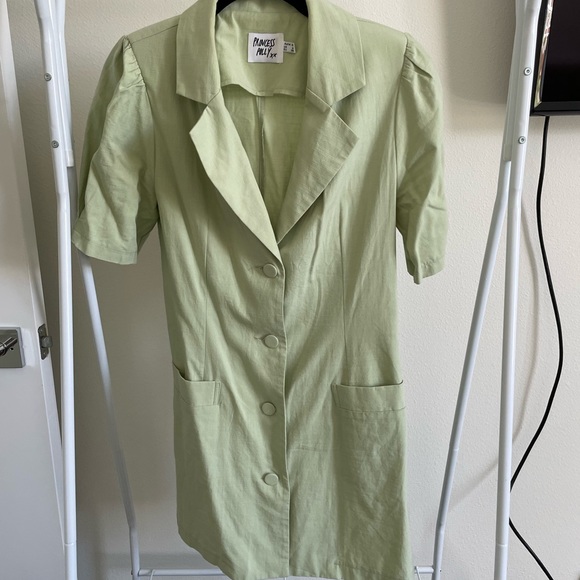 Princess Polly green mini button up dress - Picture 1 of 3